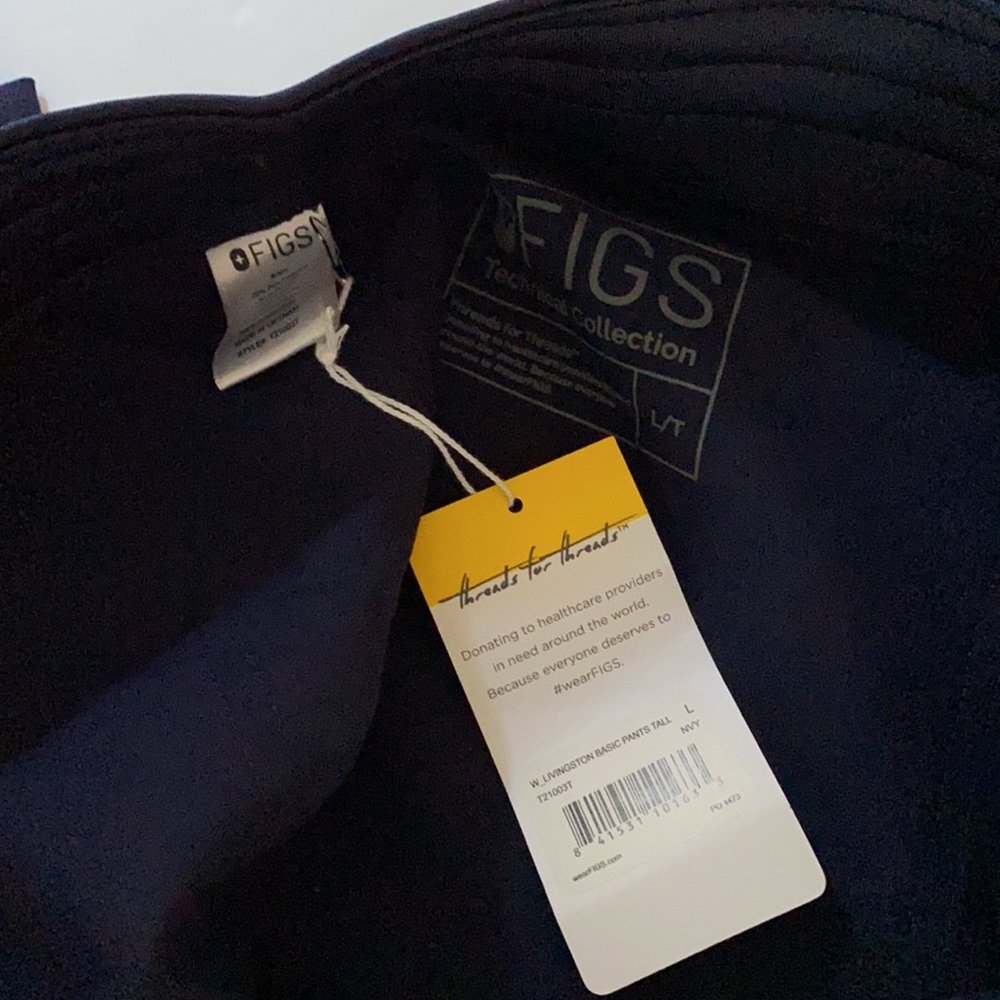 Figs Navy Straight Leg Pants - Picture 4 of 12